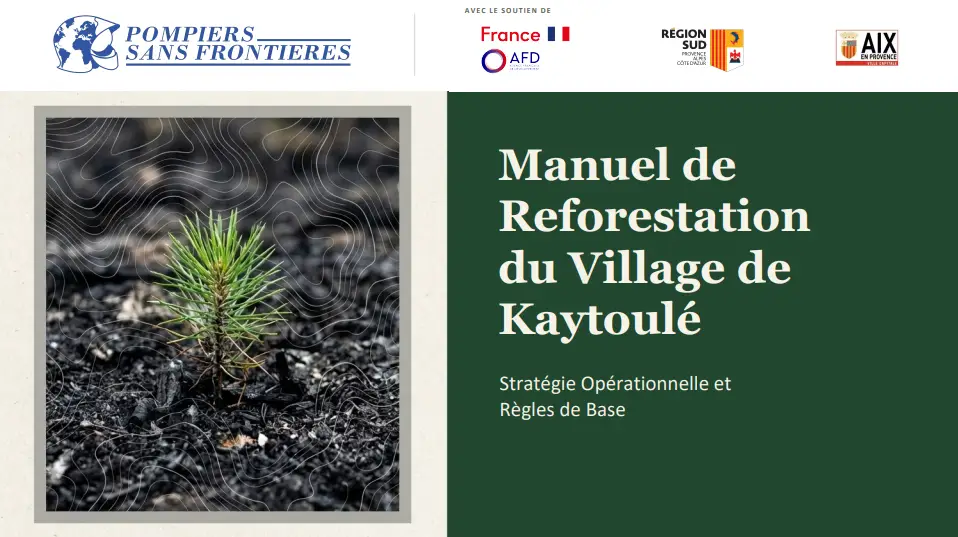 Première page du manuel de reforestation de Kaytoulé, dans sa version actuelle.